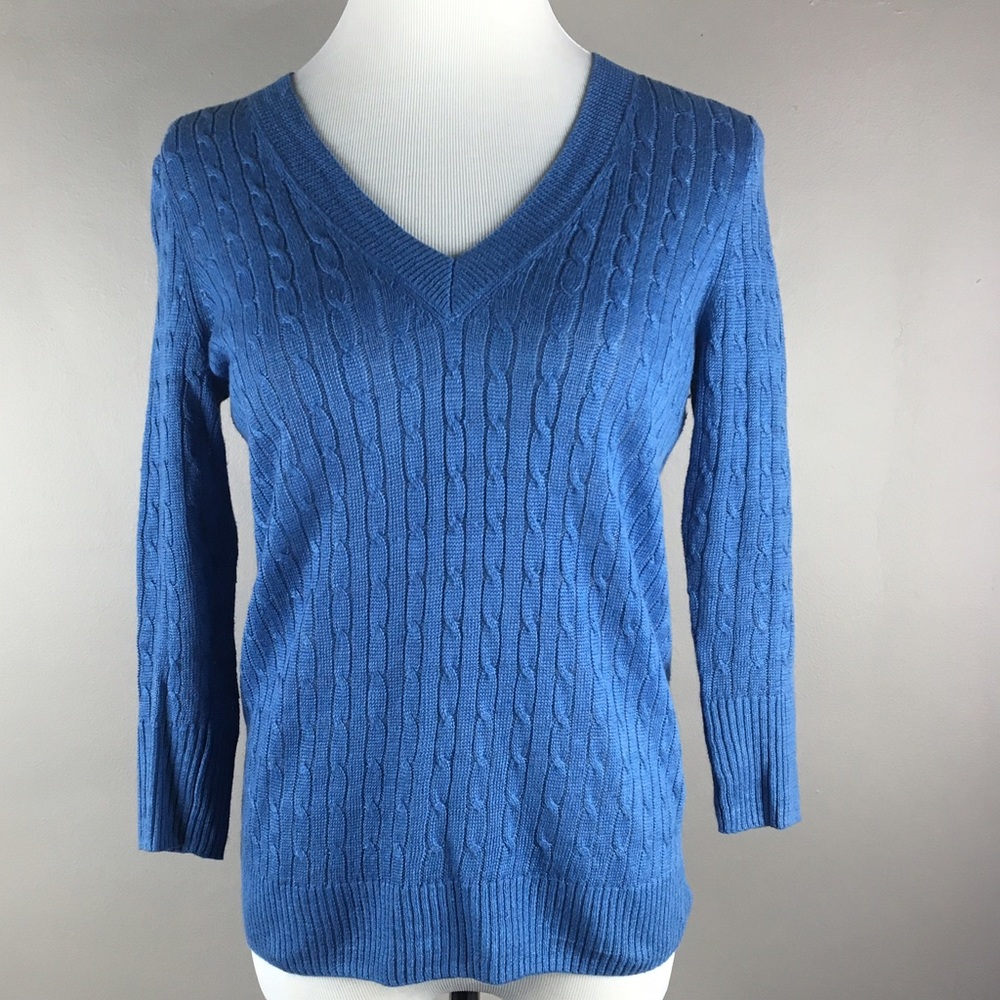 Auth. J. Crew 100% Linen Cable Knit Light Sweater